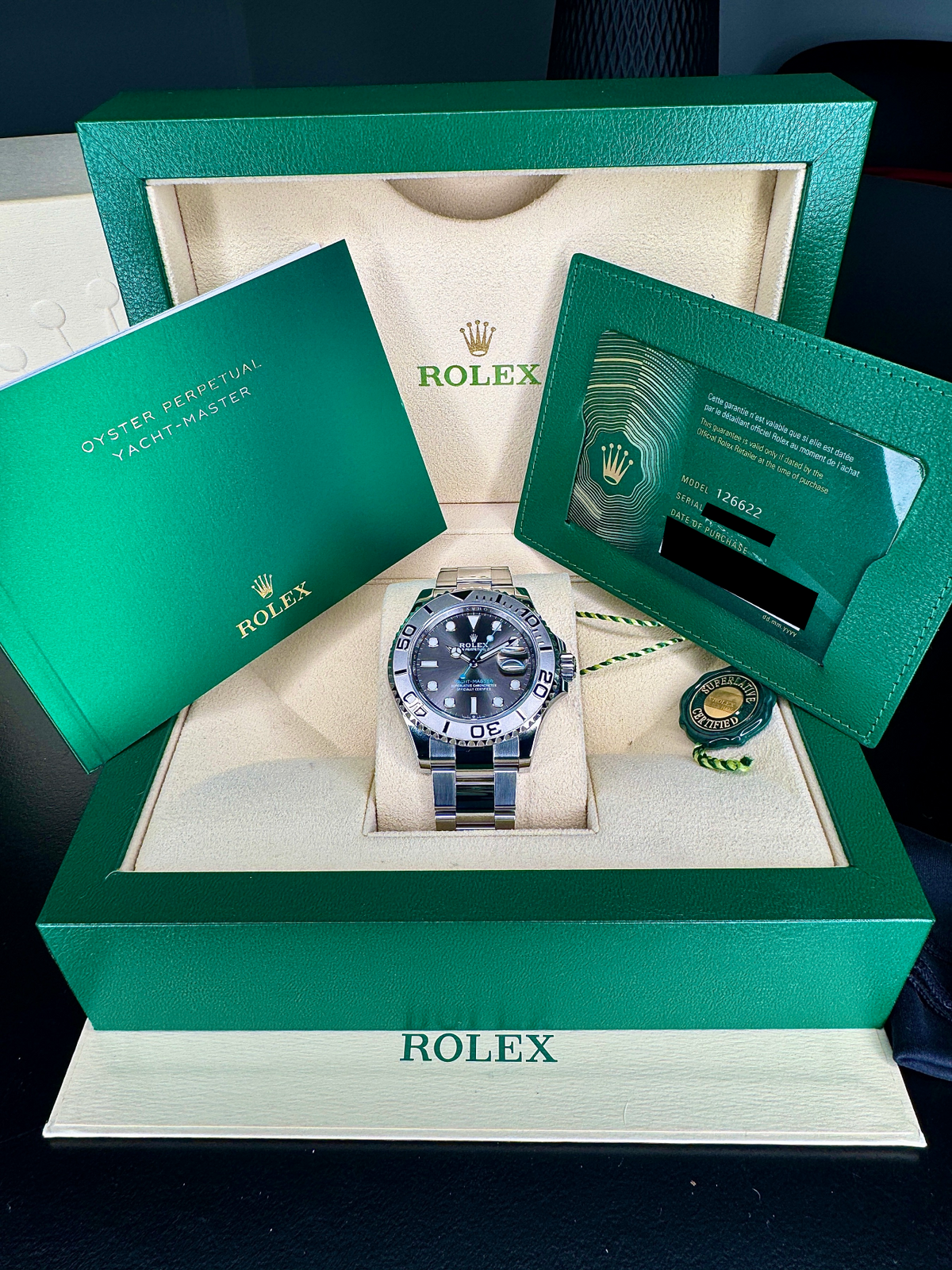 Rolex Yacht-Master 40 126622 – Rhodium Dial – Complete Set